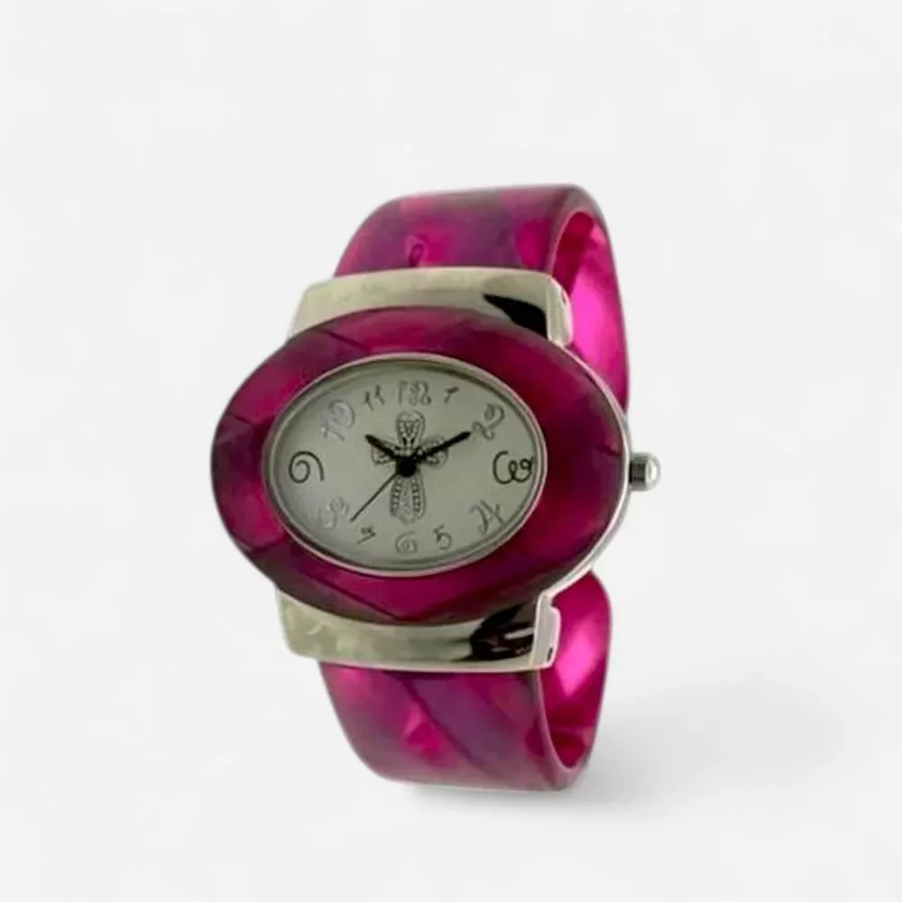 Unbranded Women's Silver and Purple Watch
